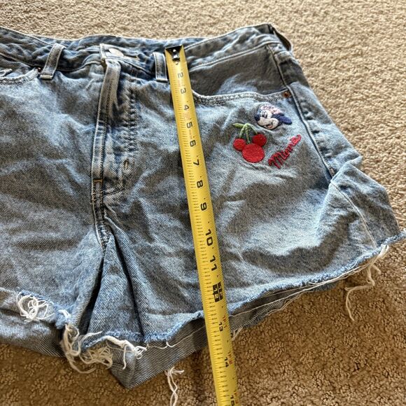 Old Navy OG Jean Cut-Off Shorts Womens 12 Blue Denim Disney Minnie Raw Hem - Picture 7 of 9